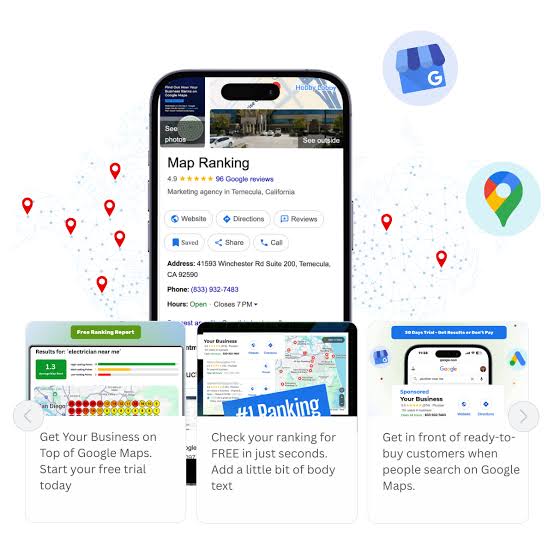 Google Maps ranking service for business map visibility improvement