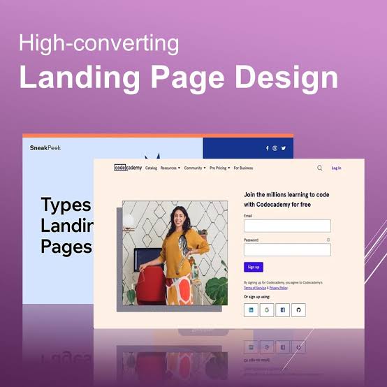High converting landing pages service for professional page design