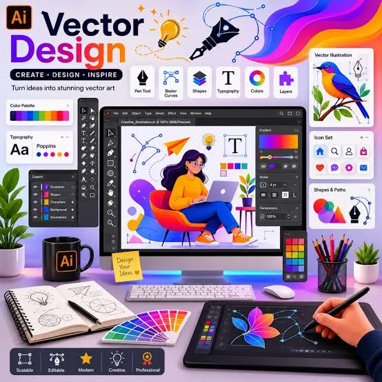 Illustrator vector design service for custom vector artwork creation