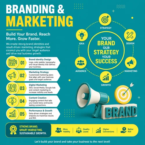 Marketing agency branding services for strategic brand identity and consistent business visuals