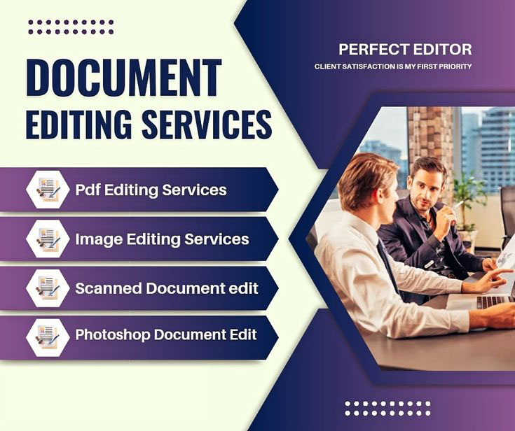 PDF editing service for document customization and formatting