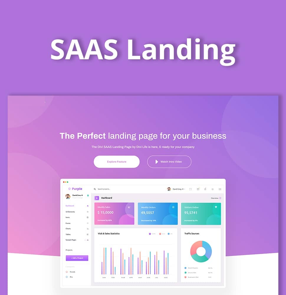 SaaS landing pages design service for software businesses
