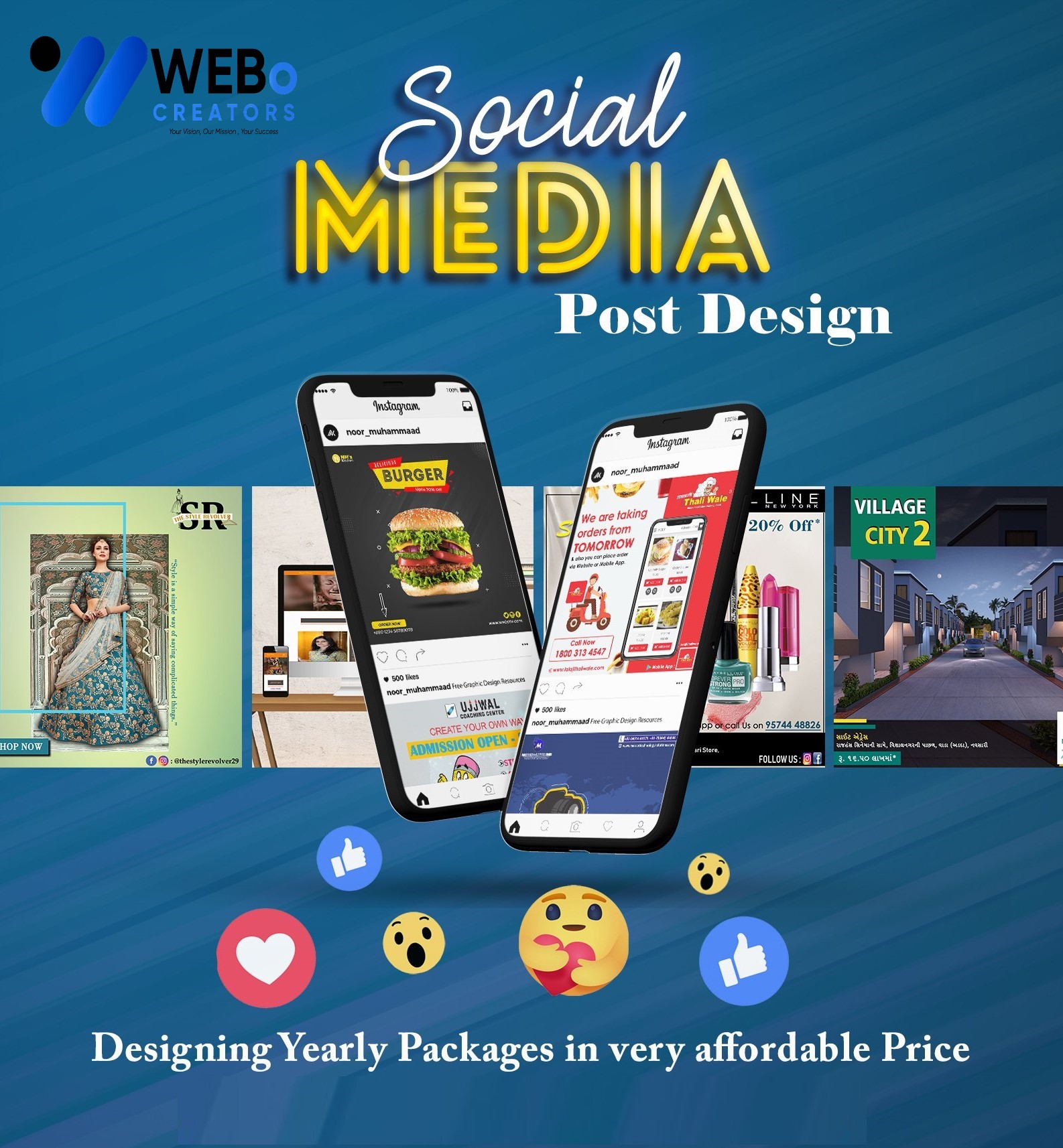 Professional Social Media Post Graphic Designs for Brands Services