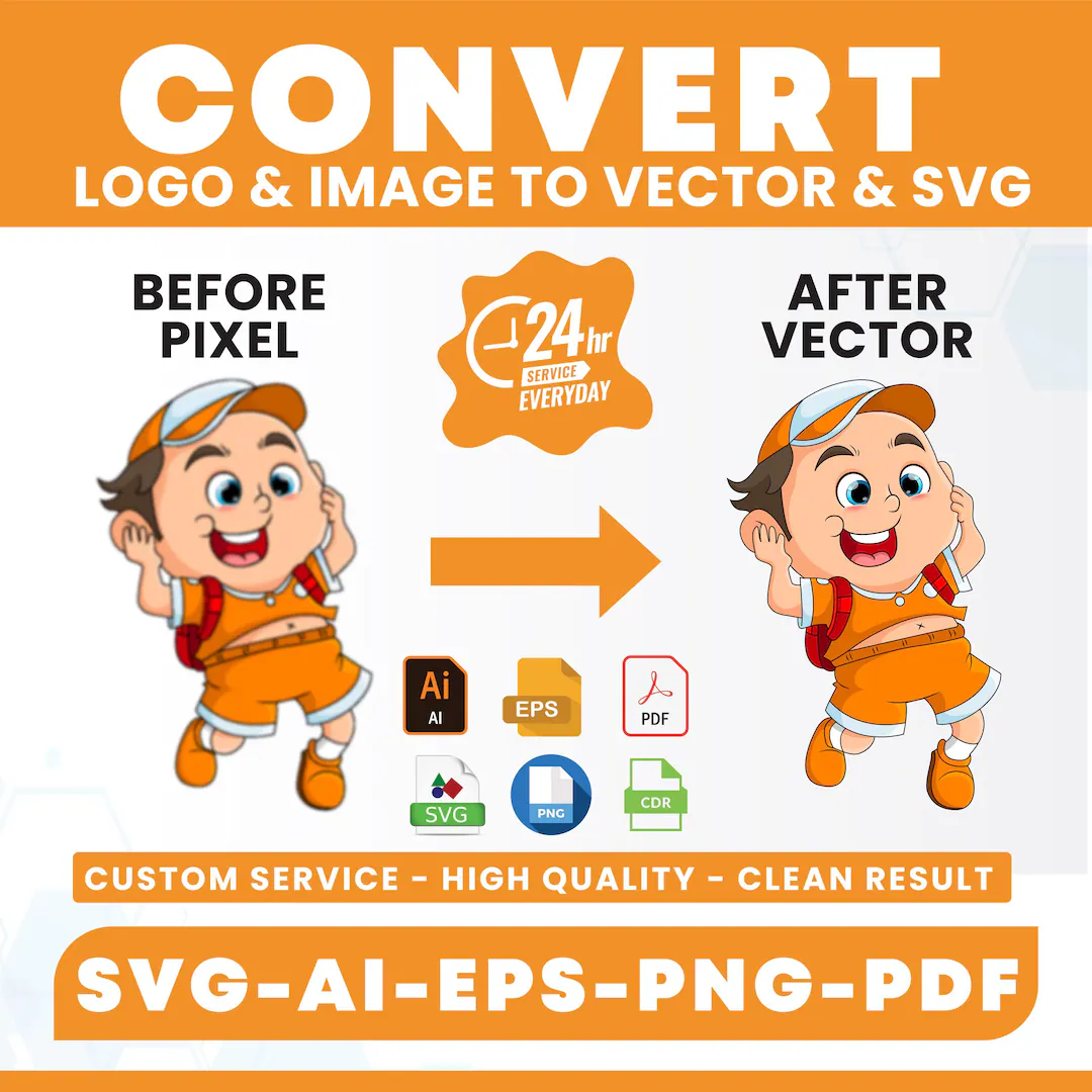 Vector logo conversion service for converting logos into vector files